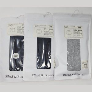 3-Pack Boxer Briefs (Navy, Black, and Gray) by Bread & Boxer, Size Med